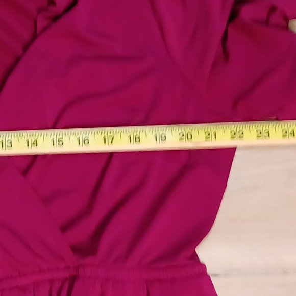 Dress women's plus size dark pink dress - Picture 5 of 7